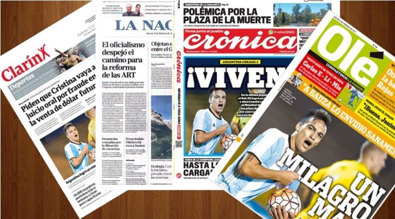 ¿Qué dicen los diarios del 9 de febrero de 2017? Reforma ART, conflicto bancario, Sub 20 empató y más...